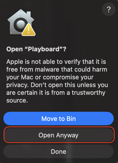 Open Playboard player app on device.